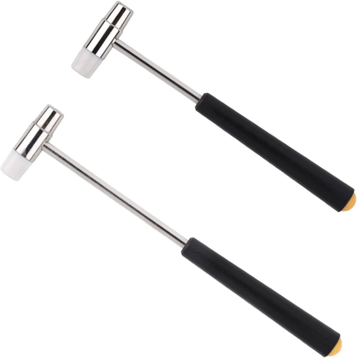 Small Hammer, 2 Pieces Rubber Hammer, Small Double Head Hammers with Light Plastic and Metal Heads, for Smoothing, for - ShopVlot