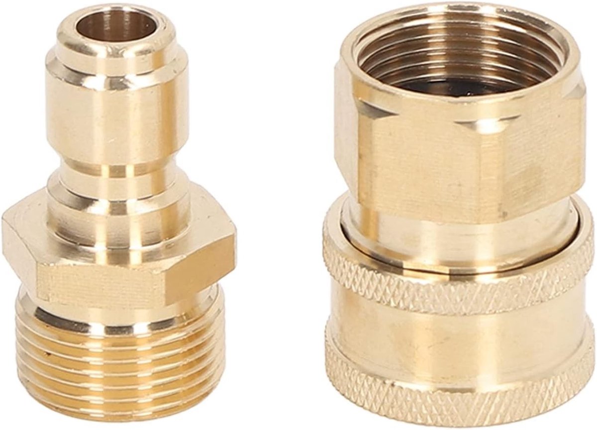 Hoge Druk Reiniger Adapter voor Wasmachine - M18x1,5mm Draad, Snelle Verbinding, 5000 PSI en M22 Connector