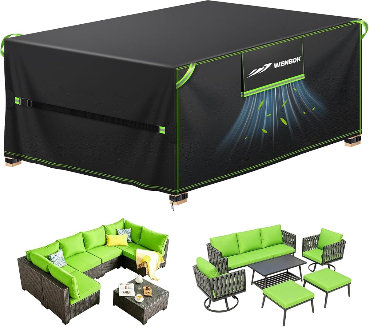Beschermhoes voor tuinmeubelen, waterdicht, 200 x 160 x 70 cm - ShopVlot