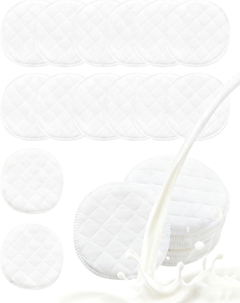 Pack of 20 Organic Bamboo Feeding Inserts, 10 cm, Super Soft and Absorbent, Hypoallergenic, Round Bra Cushions - ShopVlot