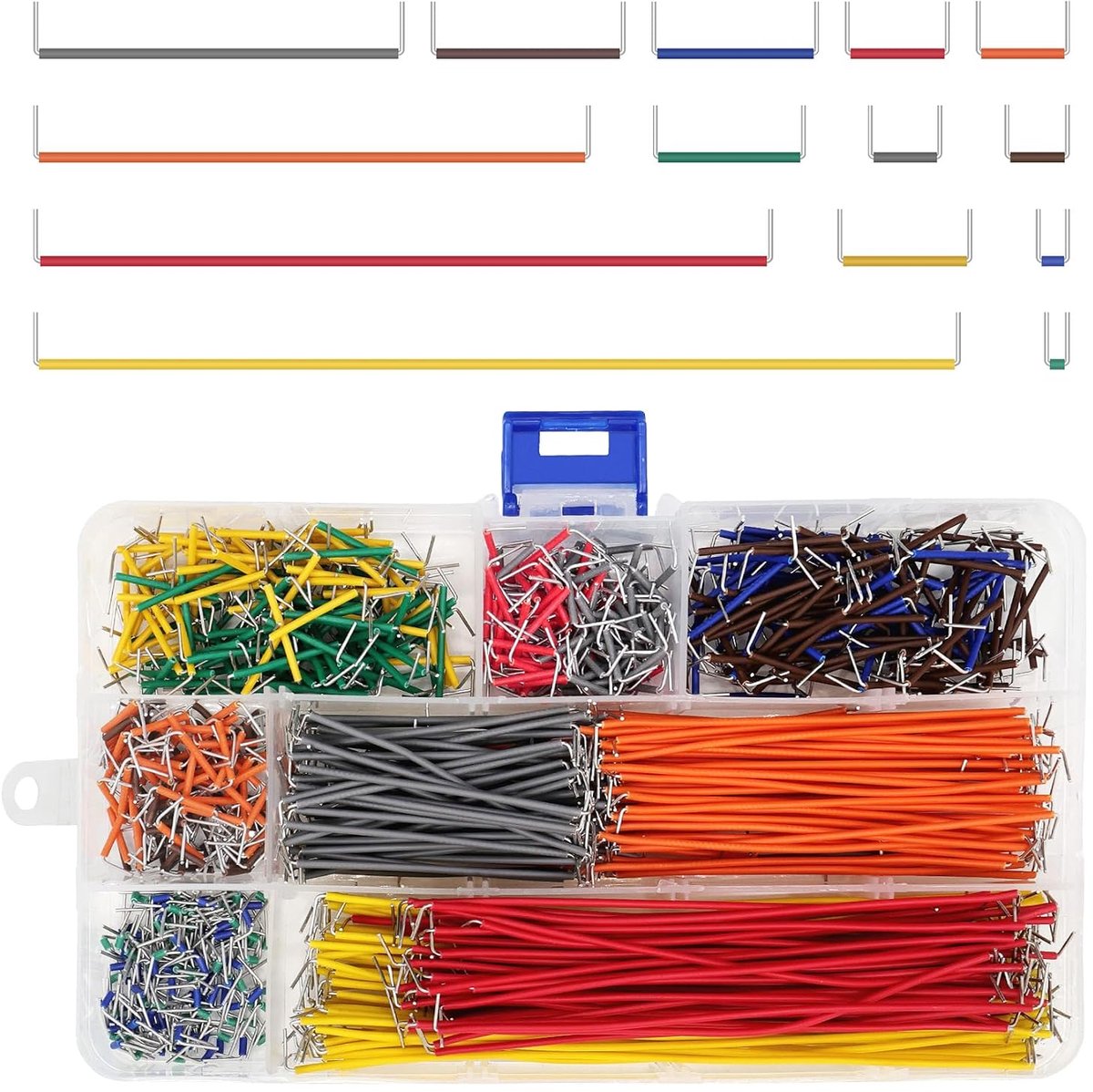 840 stuks jumperkabels, breadboard jumper draden, 14 lengtes flexibele jumperkabel, 2-125 mm meerkleurige elektronica - ShopVlot
