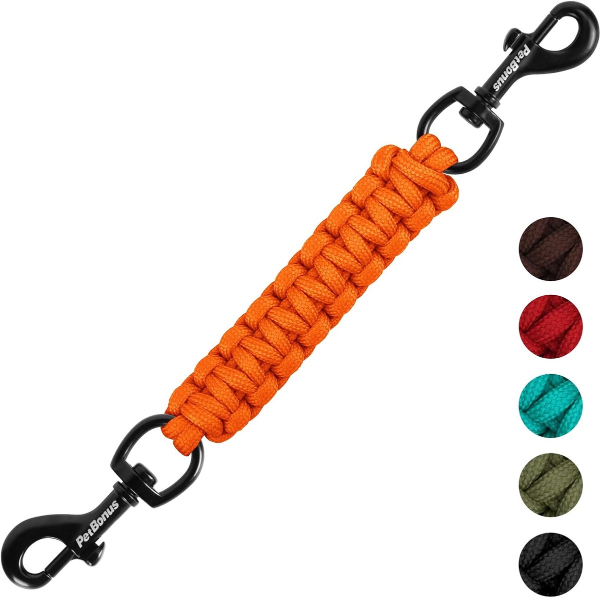 PetBonus Dog Collar Safety Clip, Handmade Dog Harness Safety Strap, Double Closure Leash Connector, metal 6.5mm 780w - ShopVlot