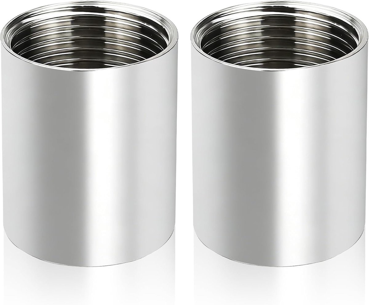 2pcs 304 Stainless Steel Straight Connector, 3/4" x 3/4" BSP Bushing Pipe Screw Connectors, 32mm Coupling, Straight - ShopVlot