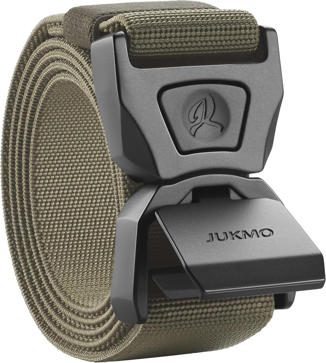 JUKMO Quick Release Tactical Belt, Military Work 1.5" Nylon Web Golf Belt With Heavy Duty Seatbelt Buckle, coyote - ShopVlot