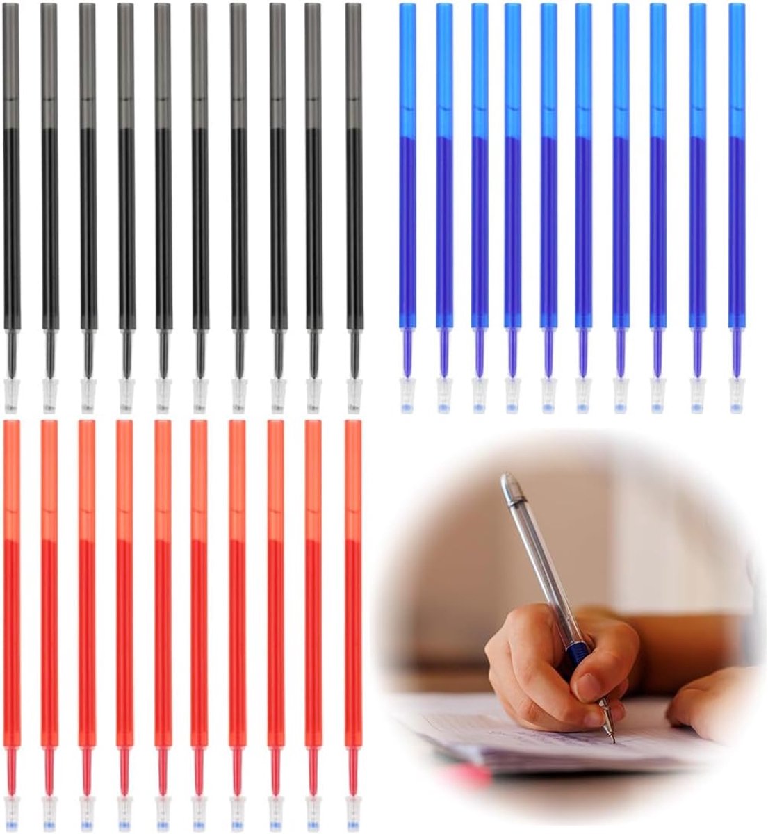 Erasable Gel Pen Refill, 30 Refills, Erasable Gel Pen Refill, Compatible with Legami Colour 0.5, Bullet Stick for - ShopVlot