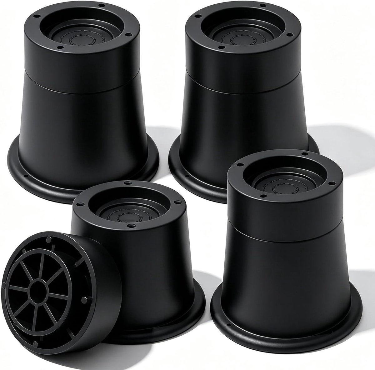 4 stuks meubelverhogingen, verstelbaar, stapelbaar, 7,6 cm meubelverhoging, bedverhoging, meubelverhoging - ShopVlot