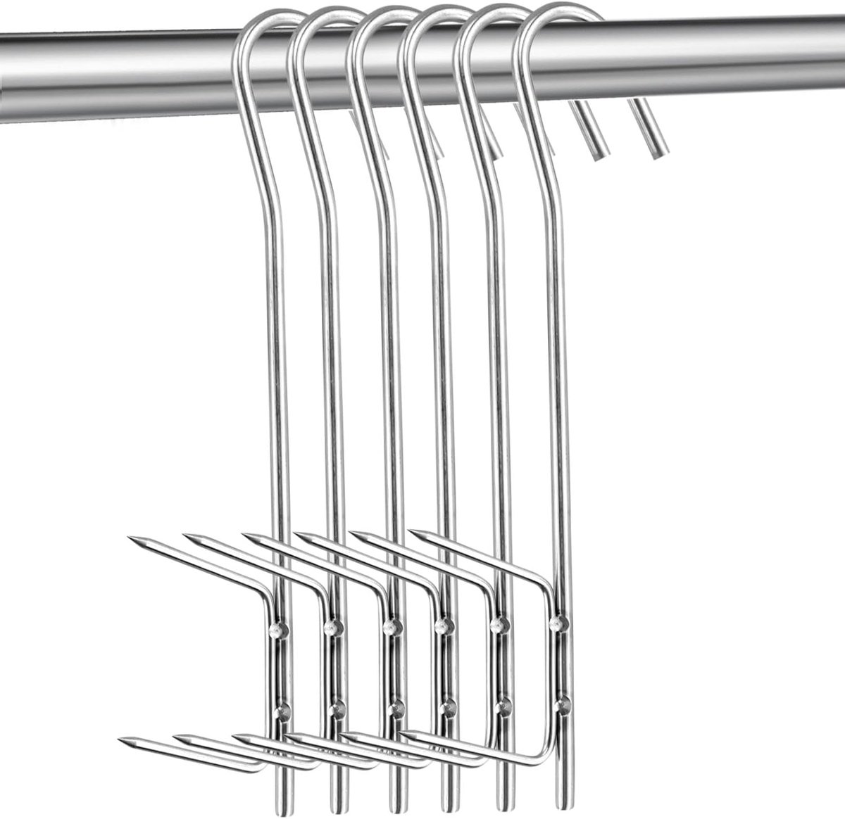 Smoking Hooks, Stainless Steel for Hanging Smoked Fish, Meat, Sausage (21cm) - ShopVlot