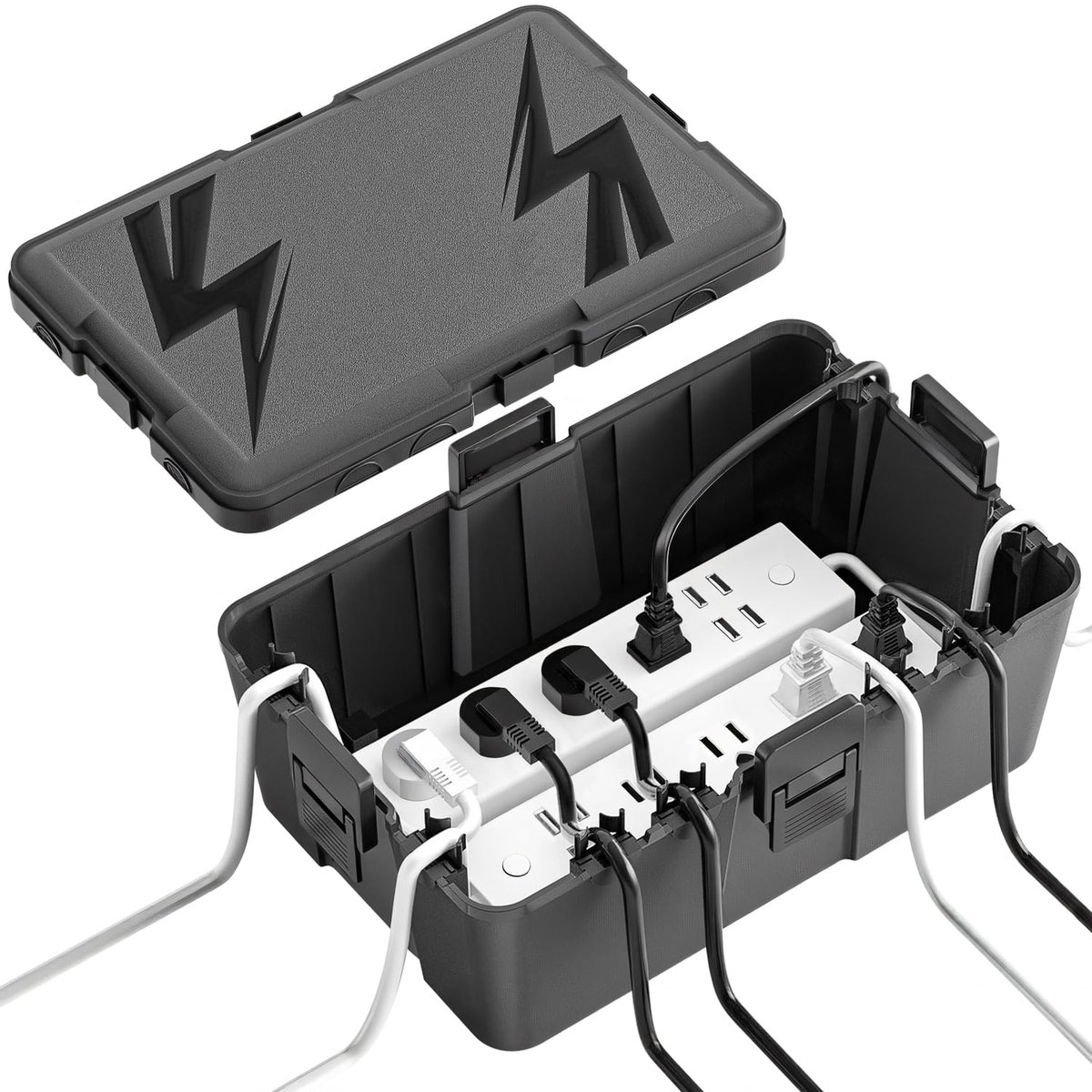 Cable Box, Waterproof, 33.3 x 22.3 x 13.2 cm, Outdoor Cable, Safety Deposit Box, Cable Box, Cable Box, 8 Cable Entries - ShopVlot