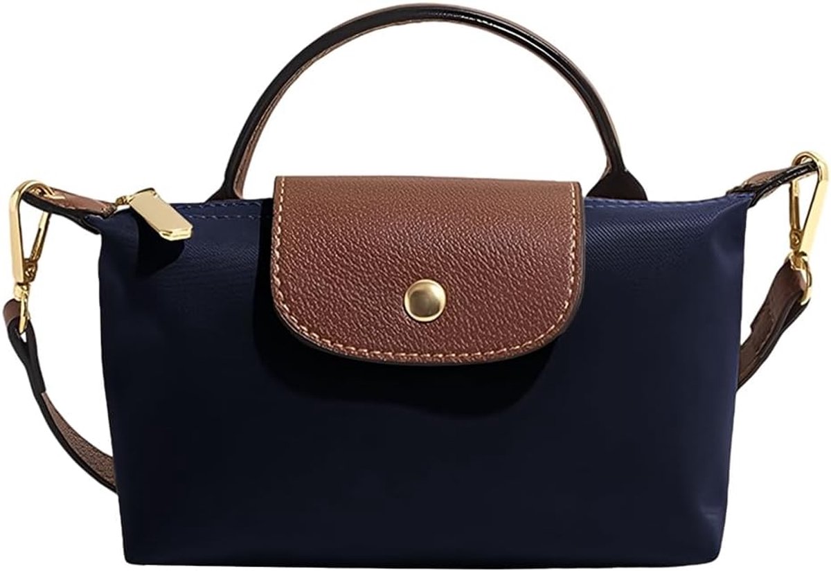 Small women's handbag, colour combination, mini shoulder bag, removable shoulder bag with leather details, shoulder bag - ShopVlot