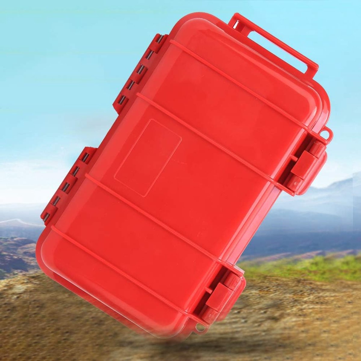 Storage Box, Seal Box Dustproof Red Waterproof Shockproof for Outdoor (Small Box Red) - ShopVlot