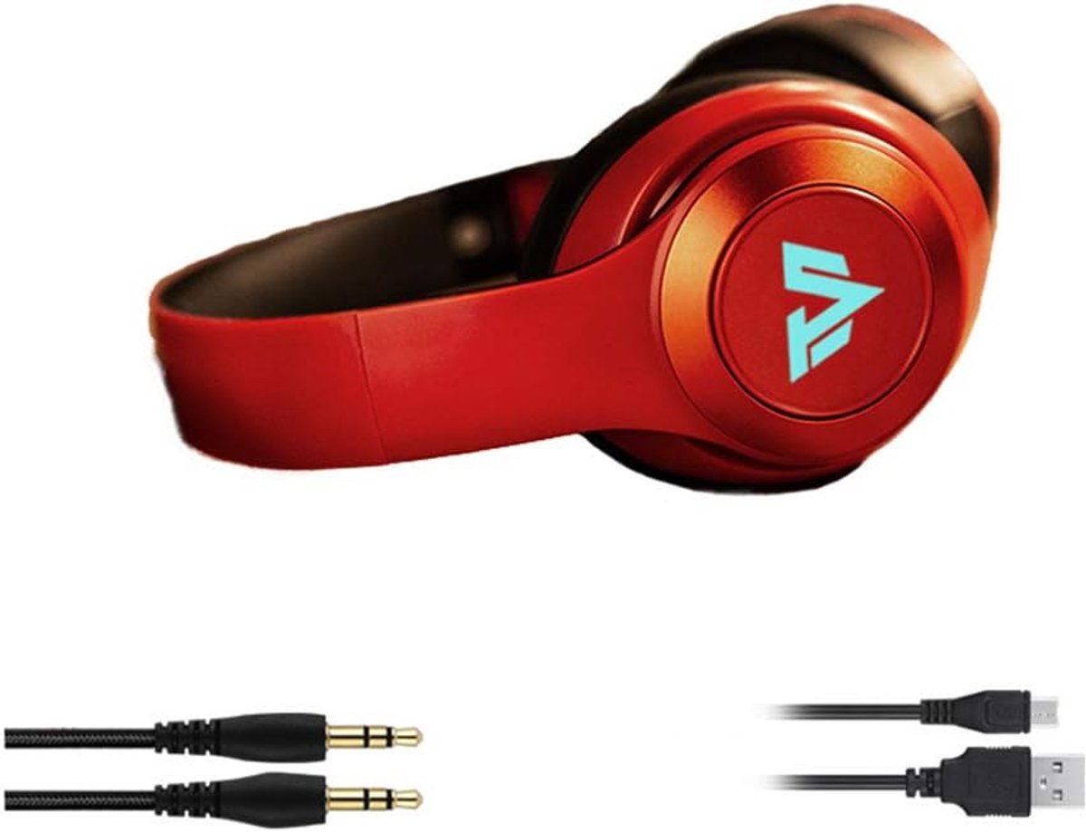 Head-mounted Luminous Bluetooth Music Headset Sports Headset Gaming Headset Heavy Bass Active Noise Cancelling - ShopVlot