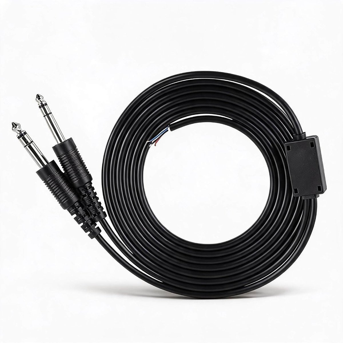 General Aviation Headset Adapter, Dual GA Plug, Aviation Headset Cable, 6.6 Foot Length, 3/16" Microphone Plug and - ShopVlot