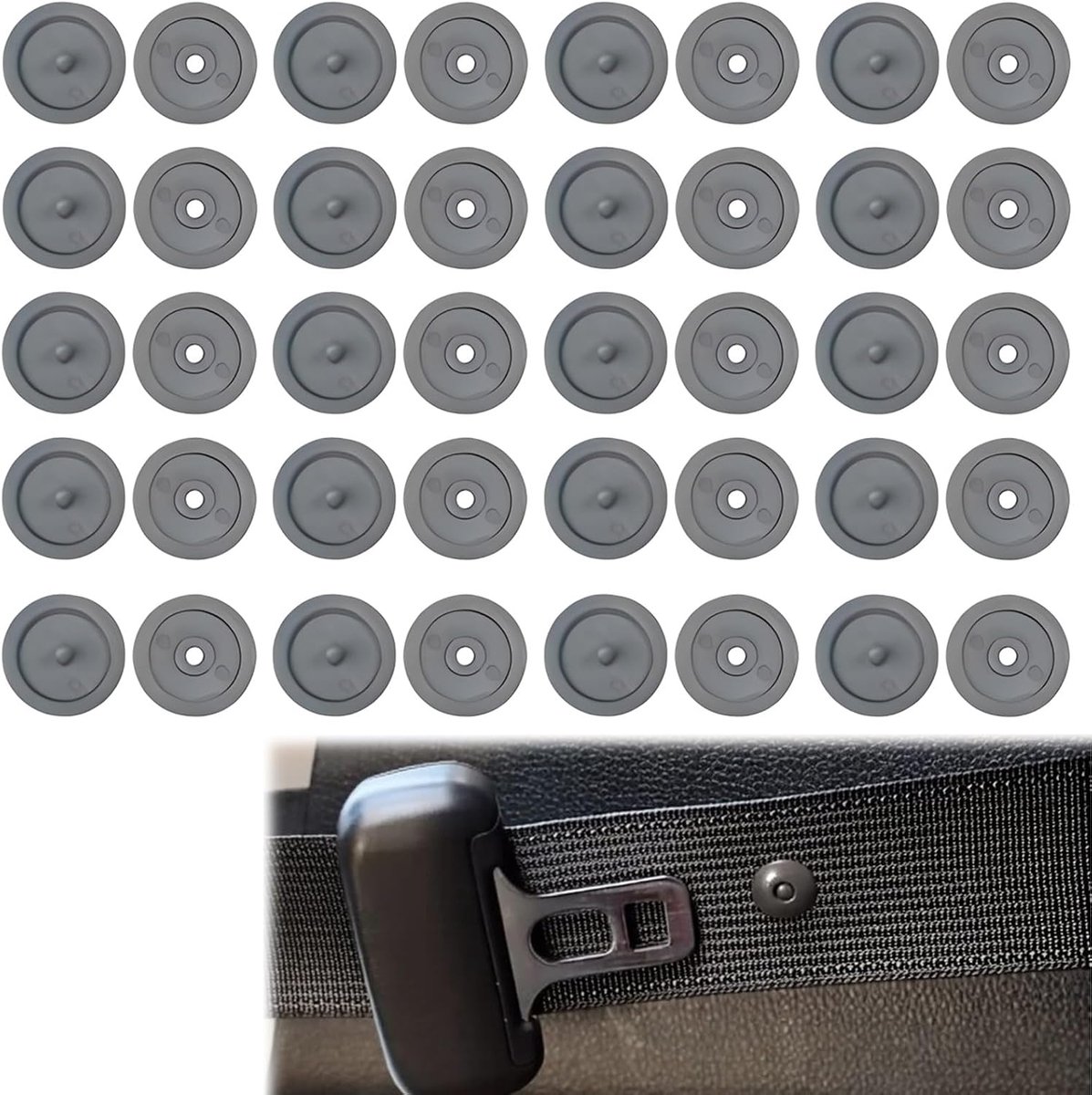 Veiligheidsgordelklem voor auto, 20 paar knopen voor veiligheidsgordel, universele veiligheidsgordel, antislip gesp - ShopVlot