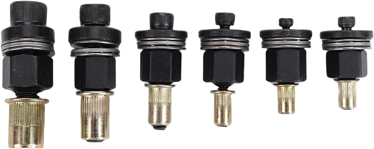 6-Piece Hand Rivnut Tool Mandrels, Manual Rivnut Tool Mandrel Set Accessories with Sizes 10 24 To 3 8 16, for Pipe - ShopVlot