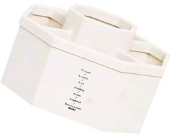NALsa notebook 1-Stuk Beige Kantoor Compartiment Opbergdoos Pen Houder Bureau Make-up Borstel Houder - ShopVlot