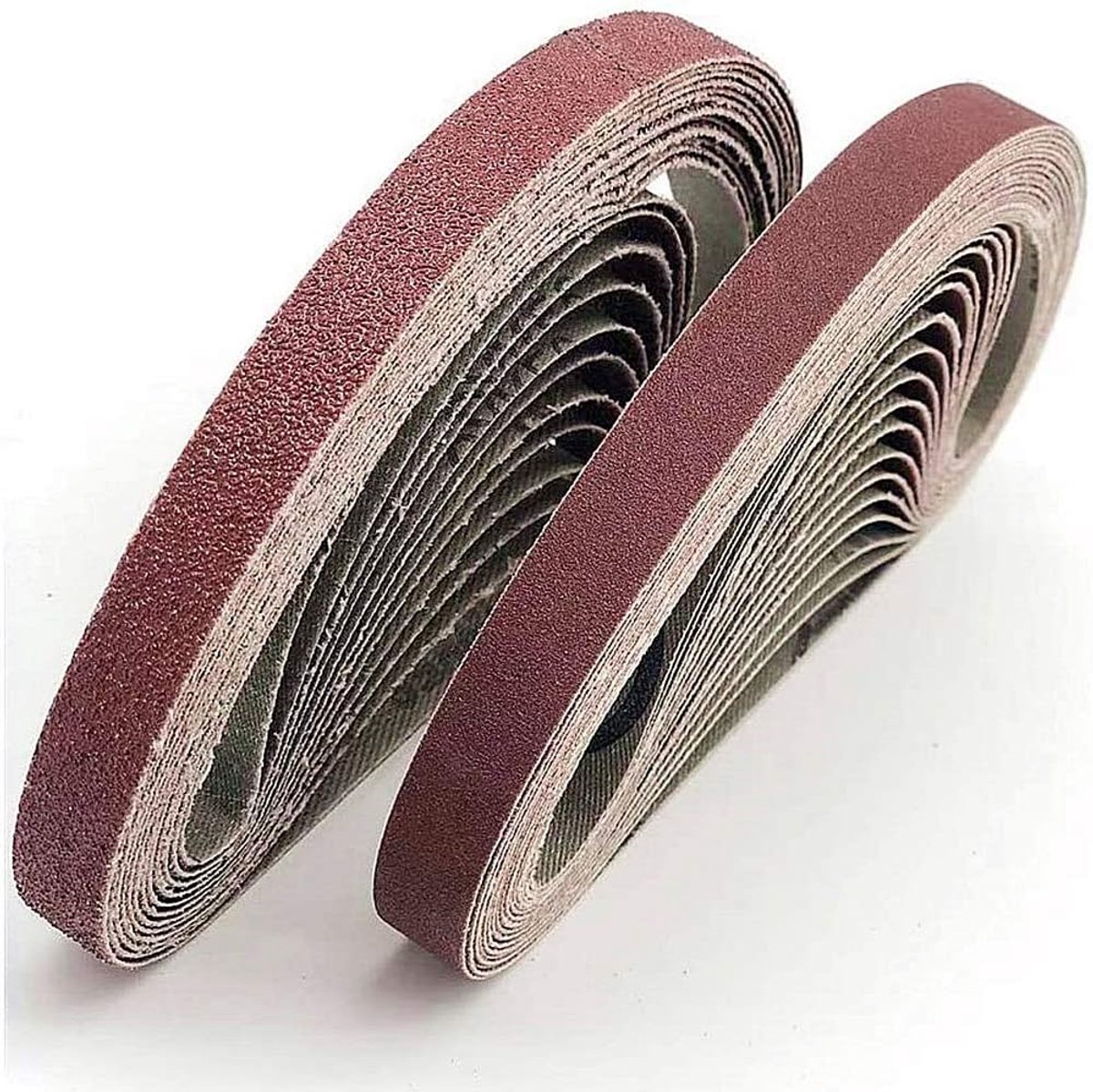 FEIHU Sanding belts Aluminium Oxide 13 x 457 mm. 5 different granules, each 6 X 40,80,120,180,320, sanding belt set - ShopVlot
