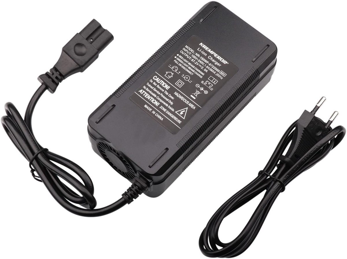 Battery Charger 67.2V for Electric Scooter, 60V Battery Charger for Electric Scooter, 2A XLR Lithium Battery (IEC C13) - ShopVlot