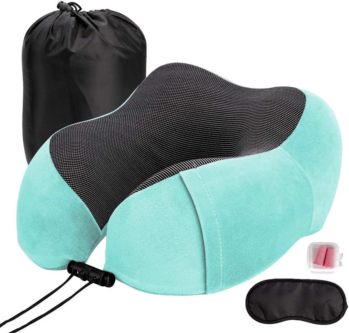 Ultracomfort U-shape neck pillow Travel Pillow, Memory Foam Airplane Neck Support Cushion Ergonomic Cushion for Neck - ShopVlot