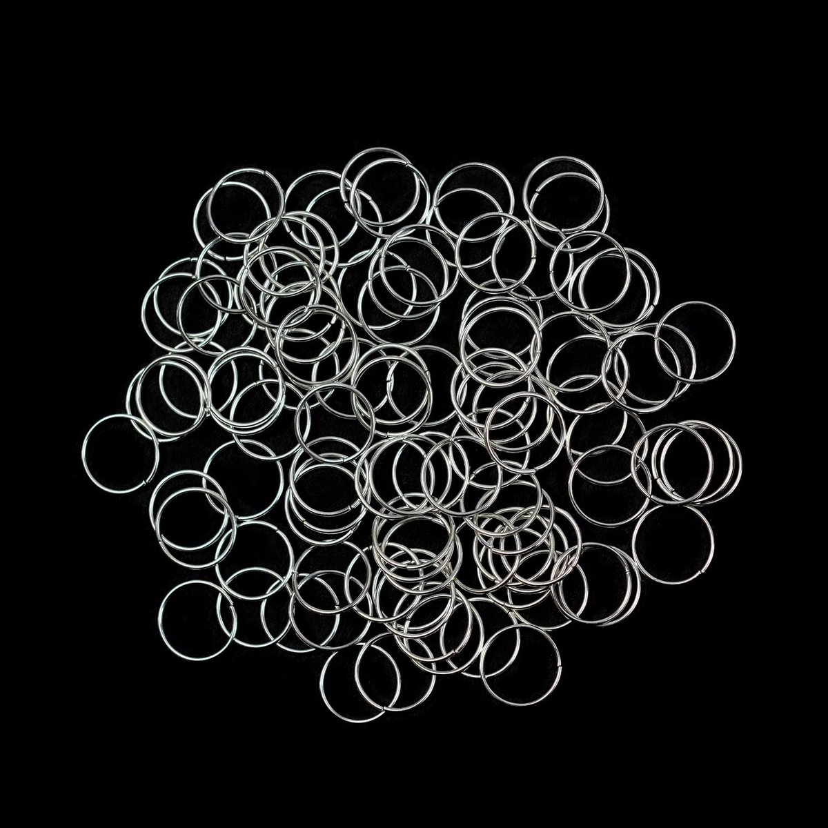 100pcs Hair Rings Float Rings Hair Loop Clips for Women Hair Clips Accessories (Silver) - ShopVlot