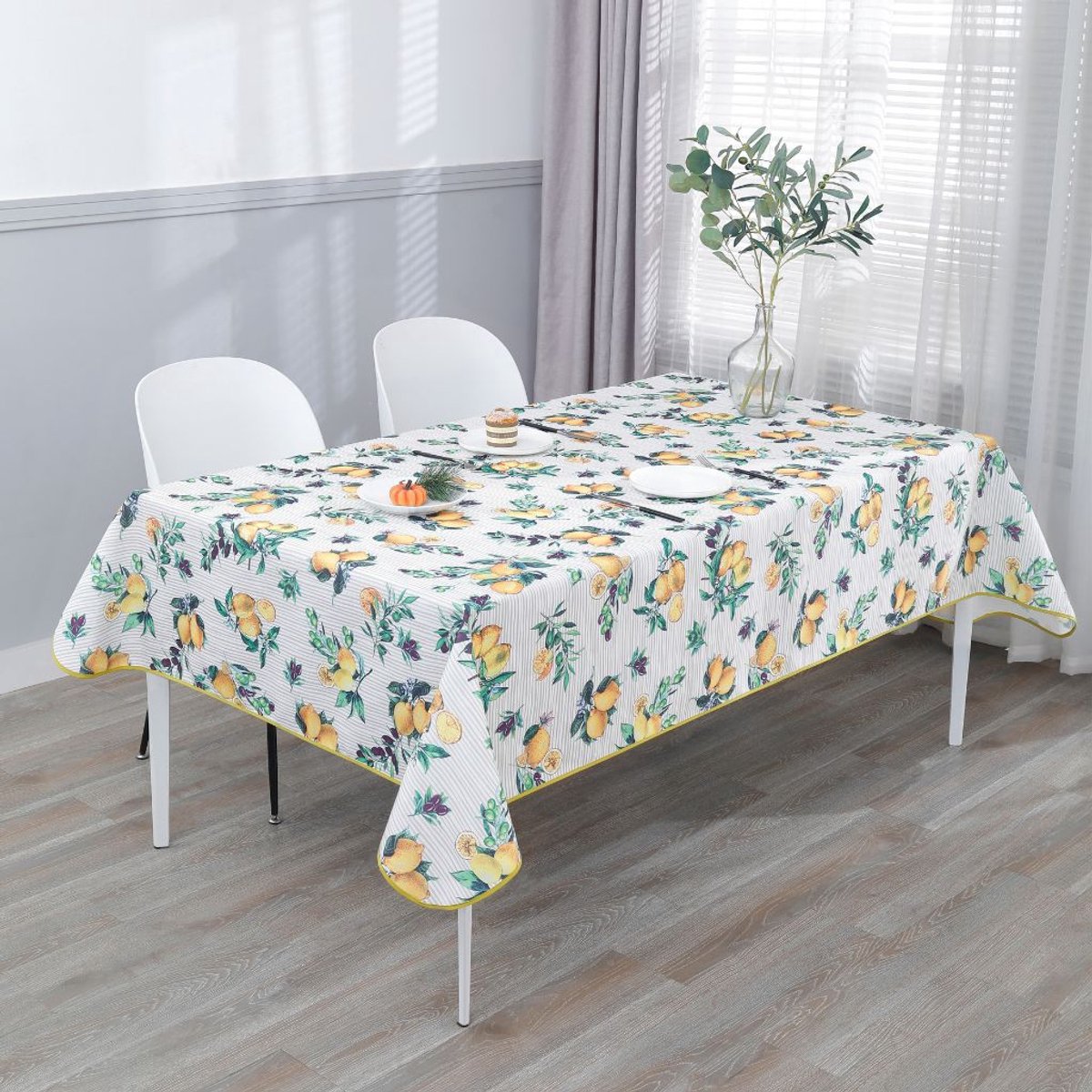Tafelkleed Citroenen 145x240cm - Tafellaken Polyester - Vocht- en vuilafstotend