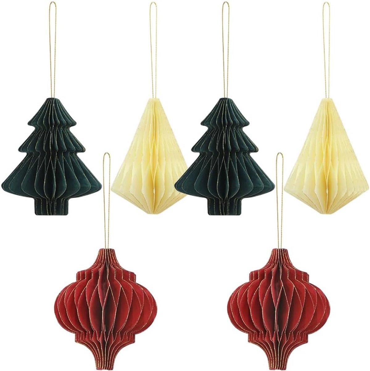 Christmas tree honeycomb balls Christmas decoration honeycomb ball paper christmas tree decoration baubles christmas - ShopVlot