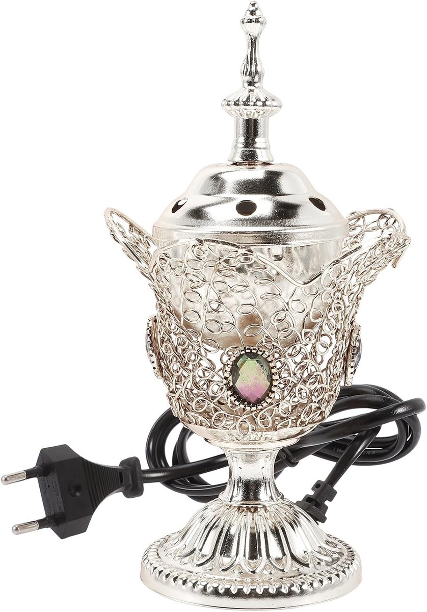 HOMSFOU Bakhoor-Electric Incense Burner Old Incense Resin Burner for Incense Cones, Wax Melting and Oil Washing - ShopVlot