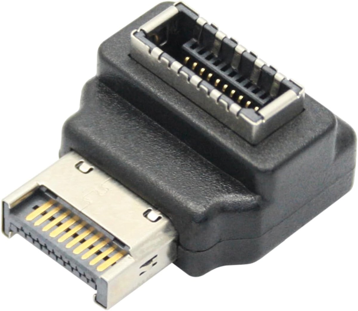90 degree motherboard internal jack, right angle USB type E male to bus angled adapter - ShopVlot
