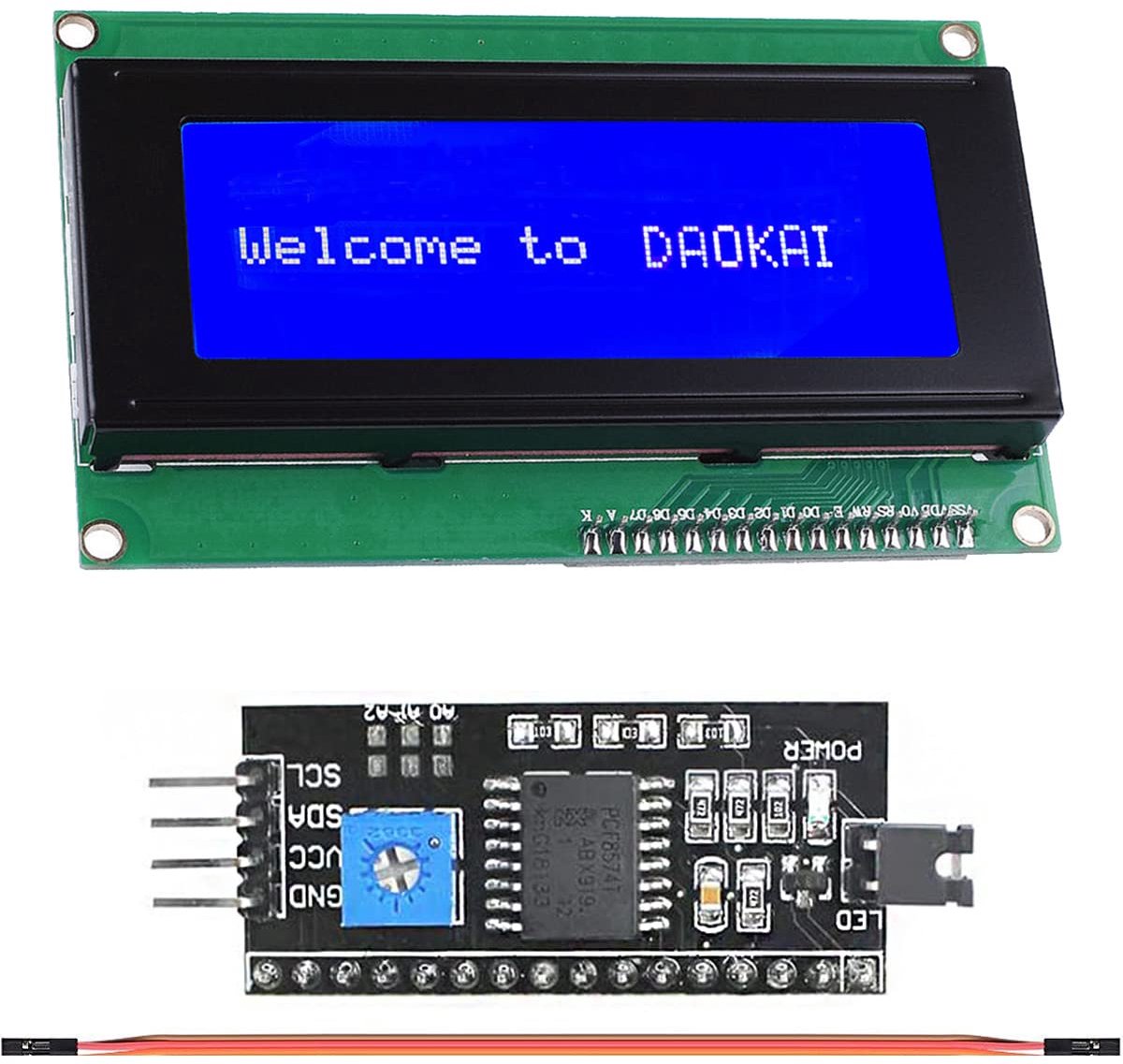 2004 LCD display module 20X4 characters IIC I2C TWI 5V blue white backlight serial interface adapter for Arduino with - ShopVlot