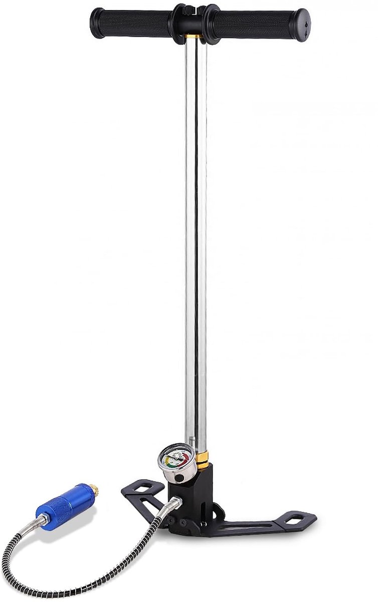Dailygoods- Zuurstoftankpomp Snelle Vulduur - Draagbare Duikpomp - Handmatige Luchtpomp - Duikaccessoire - Manometer Regelaar - Hoge Kwaliteit