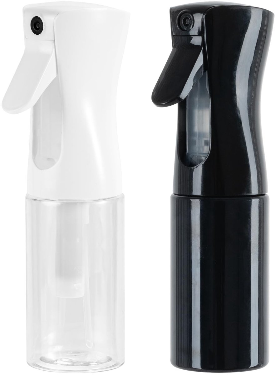 Dailygoods- Spuitfles 200 ml - Ultra Fijne Mist - Continue Sproeioptie - Ergonomisch Ontwerp - Verpakking van 2 Stuks - Voor Haar en Planten - Sproeifles