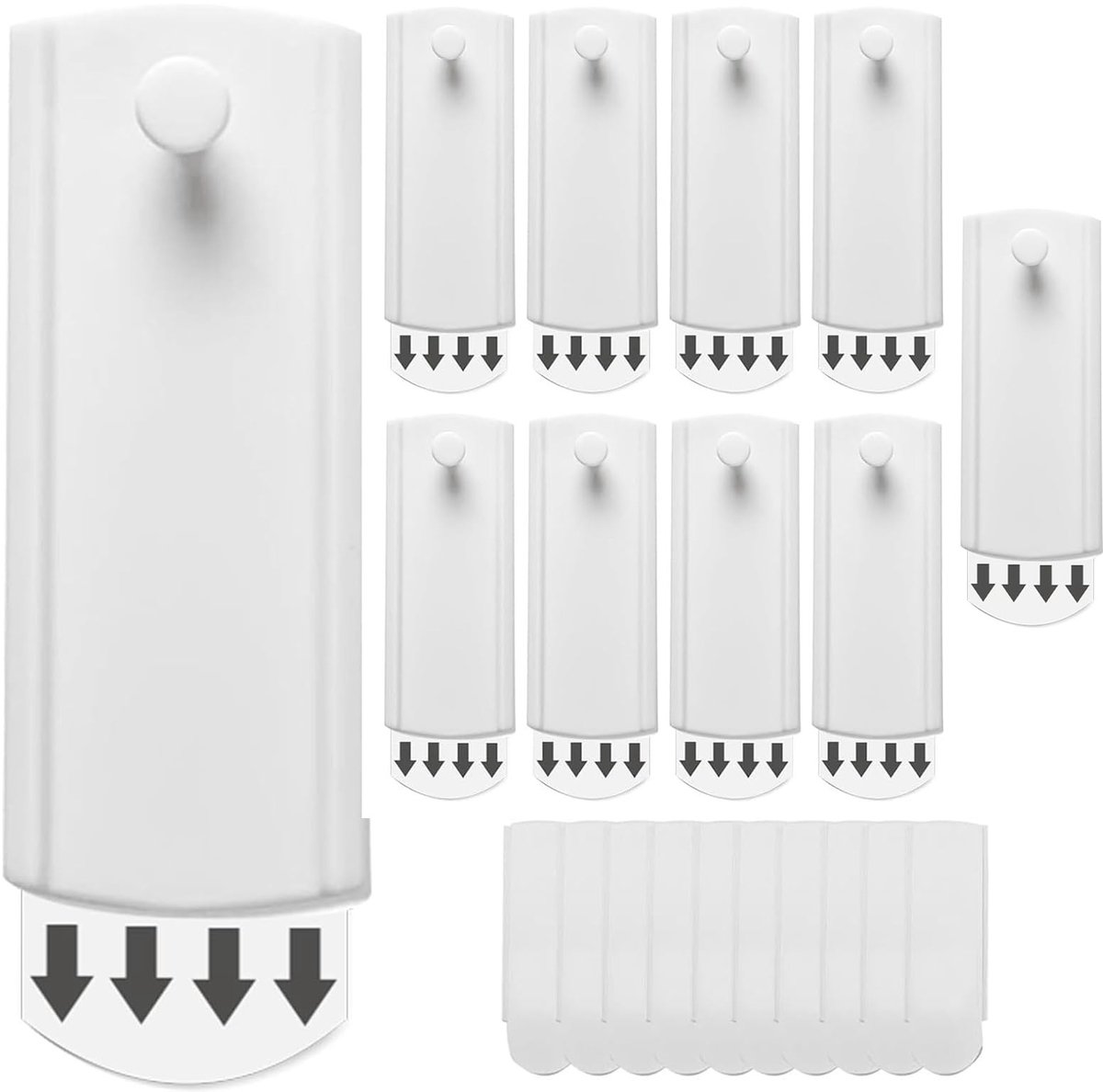 Dailygoods- Fotohaak 10 Stuks - Zelfklevend - Hangend Zonder Boren - Verwijderbaar - Geschikt Voor Foto's - 3 x 7,5 cm - Wandhaak