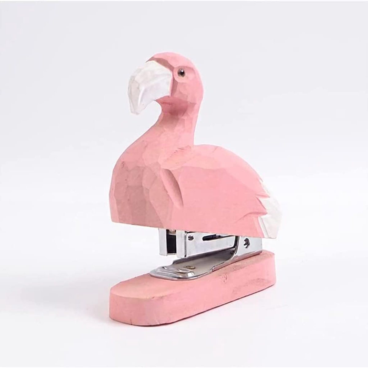 Houten Nietmachine - Decoratief kantoorartikel - Papier binden - Uniek standbeeld design - Nietmachine formaat - Houtkleur