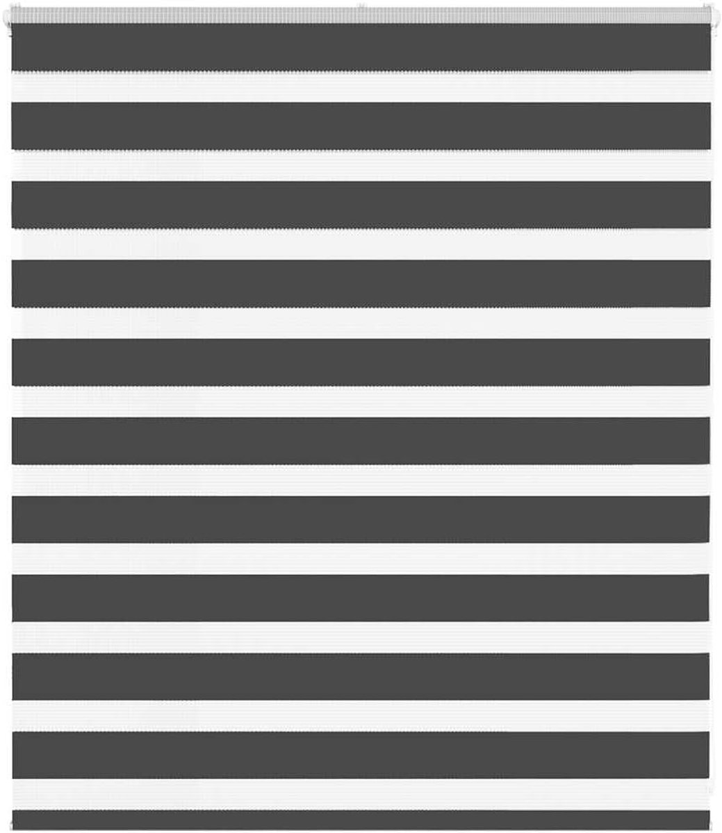 Rolgordijn - Zebra gordijn - Privacy en zonwering - Dubbellaags ontwerp - 130x100 cm - Zwa