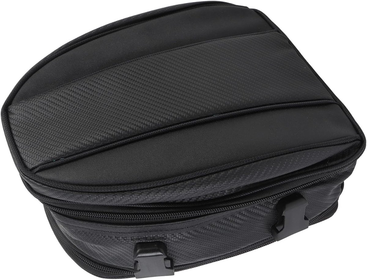 Motorfiets Achtertas - Bagagetas Zadel - Opbergen Tijdens Rit - Uitbreidbaar Volume - 75-10 Liter - Zwart