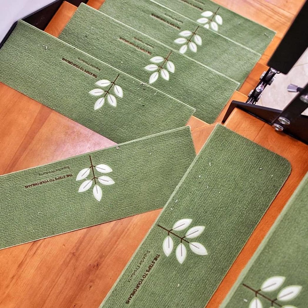 Zachte Trapmatten - Antislip Treden - Veilig Lopen - Zelfklevend & Wasbaar - 15 stuks - Groen