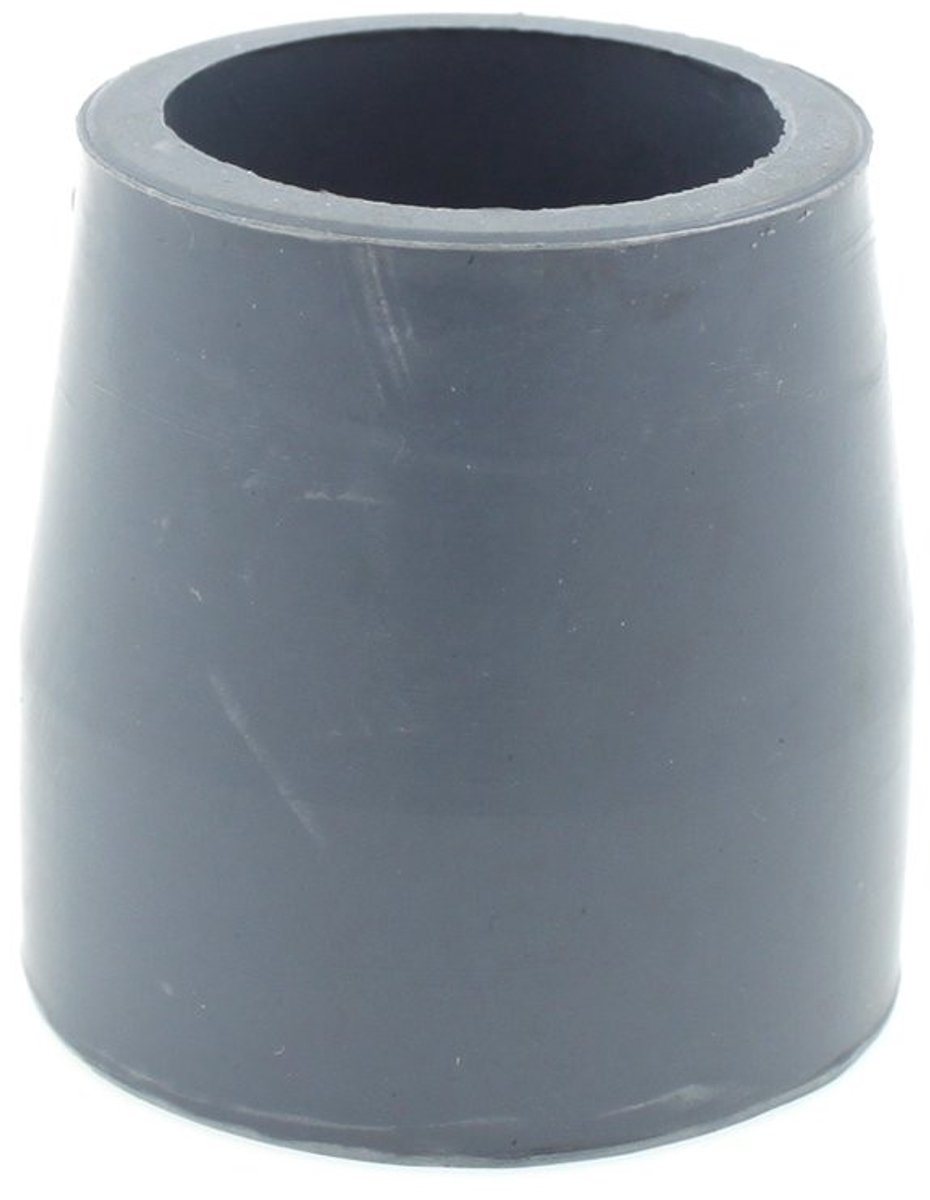 Dailygoods- Einddoppen 27mm - Grijze Rubber Stoppers - Ferrules - Tips - Voor Wandelframes - Met Versterkingsring