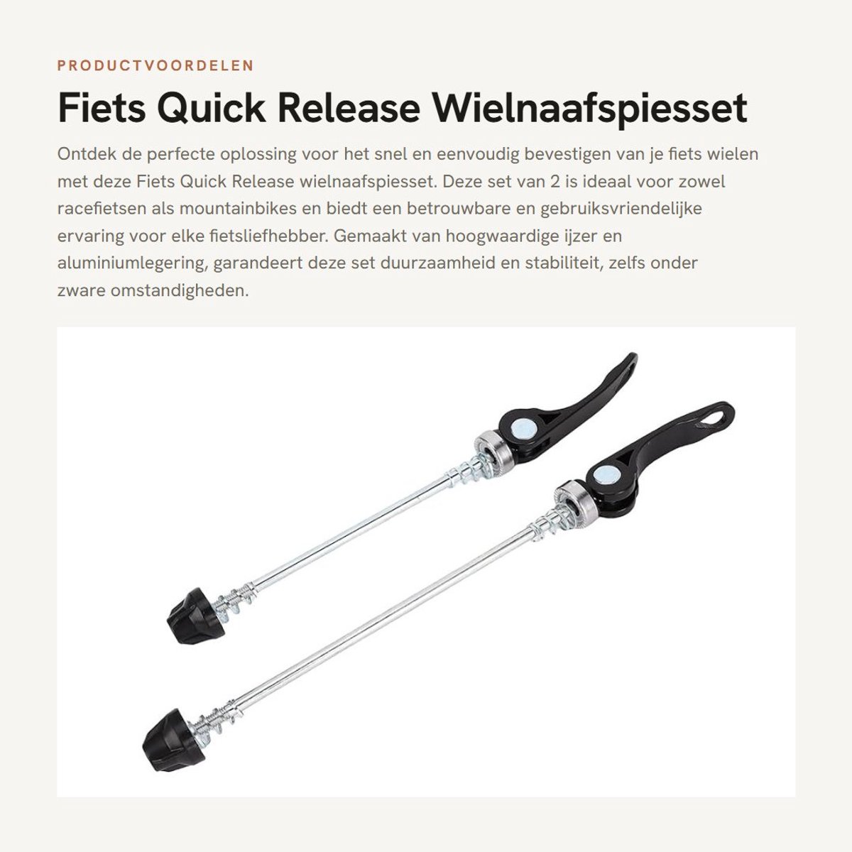 Dailygoods- Quick Release Sleutelhanger - Wielnaaf Doppen - Fiets Spiesjes - Aluminiumlegering - Duurzaam - Lichtgewicht