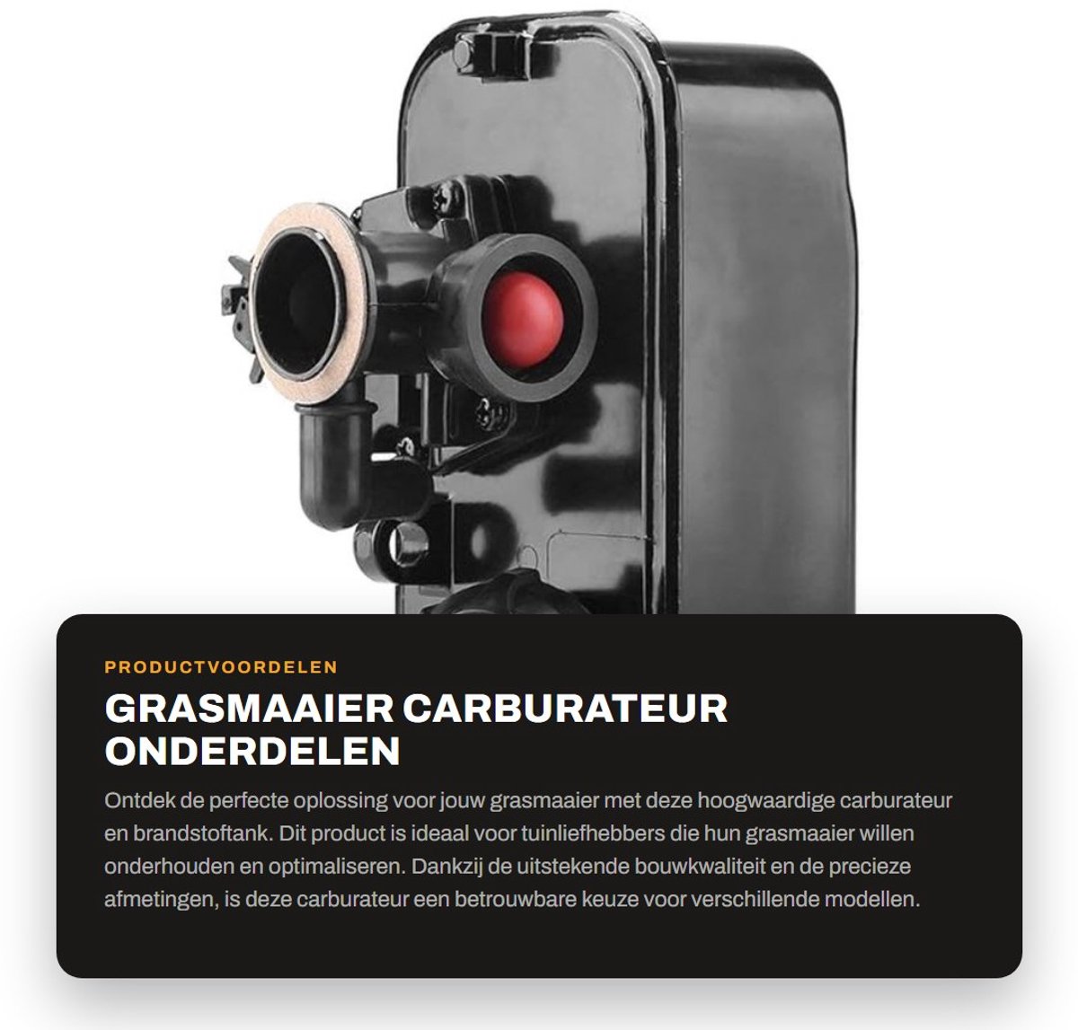 Dailygoods- Brandstoftank Hoogwaardige Kwaliteit - Carburateur - Duurzaam - 20x9,6x5,5 cm - 673 g - Geschikt voor 498809A/494406 - Grasmaaieronderdelen
