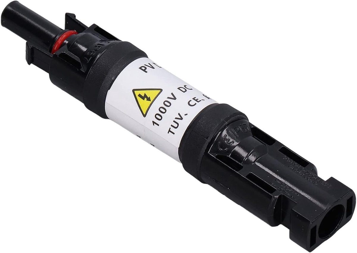 Zonne-energie Connector - PV Diode - Veilige Stroomtoevoer - Hoge Weerstand - 1000 V - Zwart