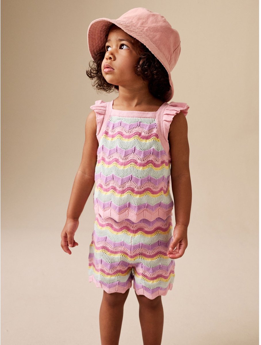 Next - Meisjes - Set van gebreide top en short - Roze