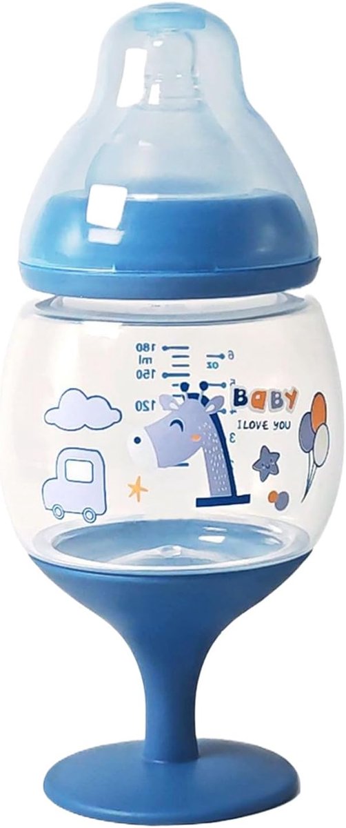 Kinder Drinkbeker - Leren drinken - Zelfstandig drinken - Lichtgewicht en lekvrij - 180 ml - Blauw