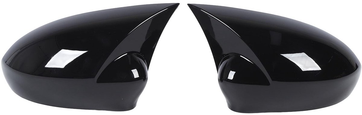 Dailygoods- Zijspiegelkap Glanzend Zwart - Perfecte Pasvorm - Upgrade Uiterlijk - Luxe Afwerking - Geschikt voor Grande Punto - OE-nummers 735417229/735417228 - Spiegeldop