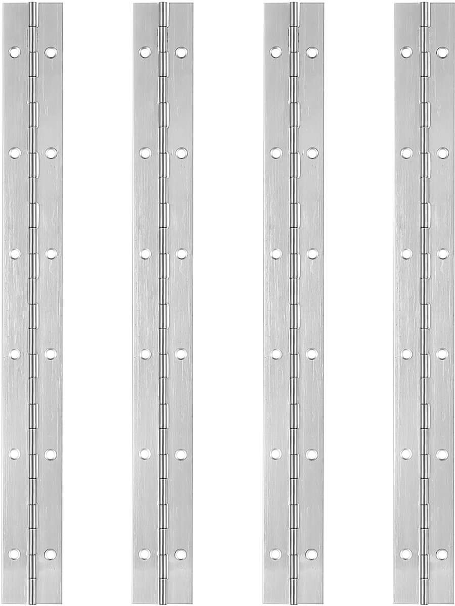 Dailygoods- Piano Scharnieren 300mm - Roestvrij Staal - Heavy Duty - Krasbestendig - Corrosiebestendig - Lange Duurzaamheid - Scharnier