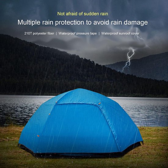 Pop Up Tent - Dome Tent - Kamperen en Festivals - Snel Opzetbaar Systeem - 4 Persoons - Cartoon — afbeelding 3