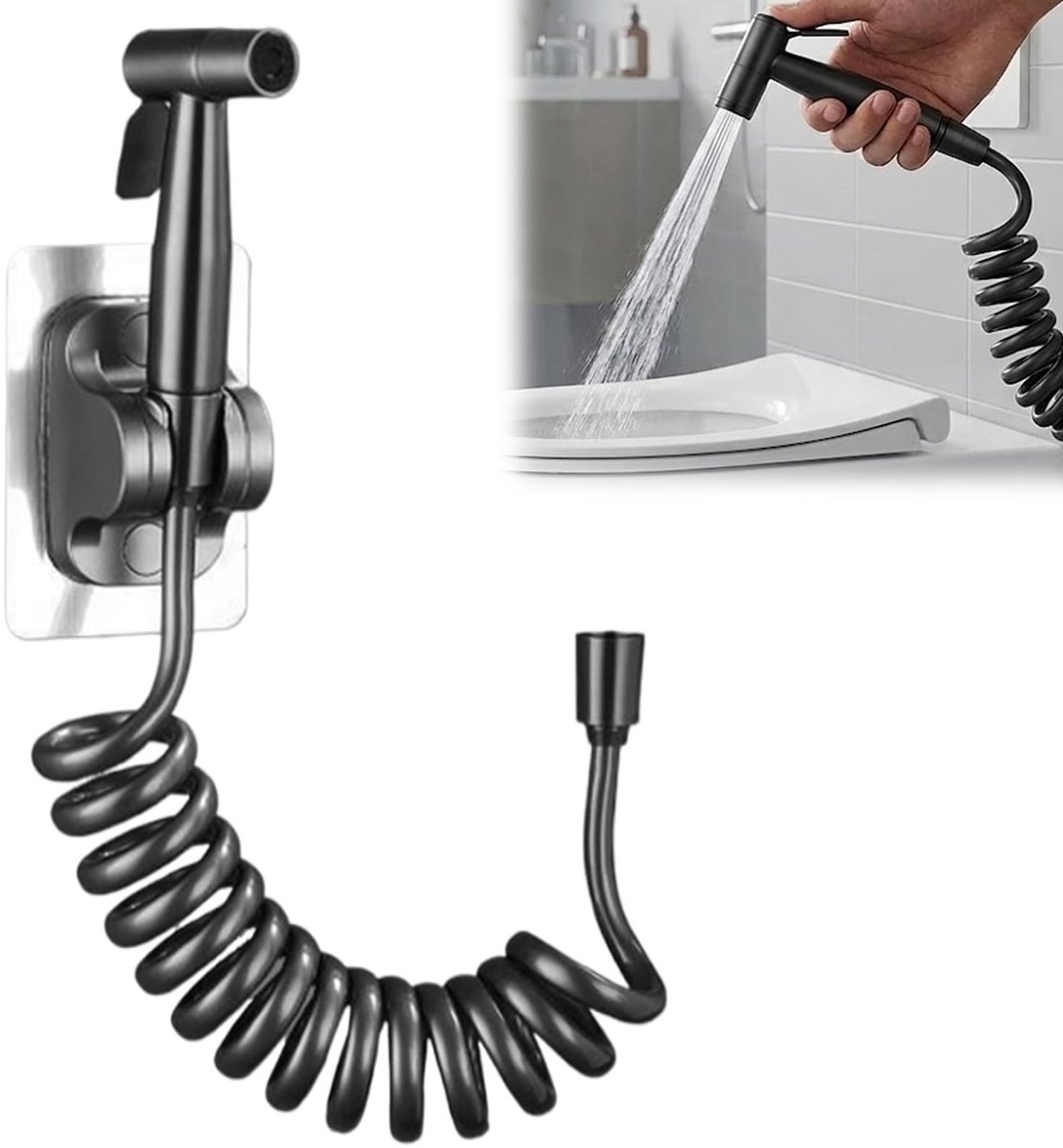 Dailygoods - Bidet-Handdouche voor Toilet - Hygiënische Roestvrijstalen Spray-opzetstuk
