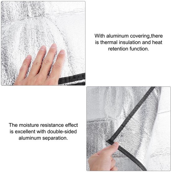 Dailygoods- Isolatiemat 200 x 100 cm - Opvouwbaar - Slaapmat - Draagtas - Slaapmasker - Aluminiumfolie met EPE-schuim - Campingmat van Dailygoods — afbeelding 5