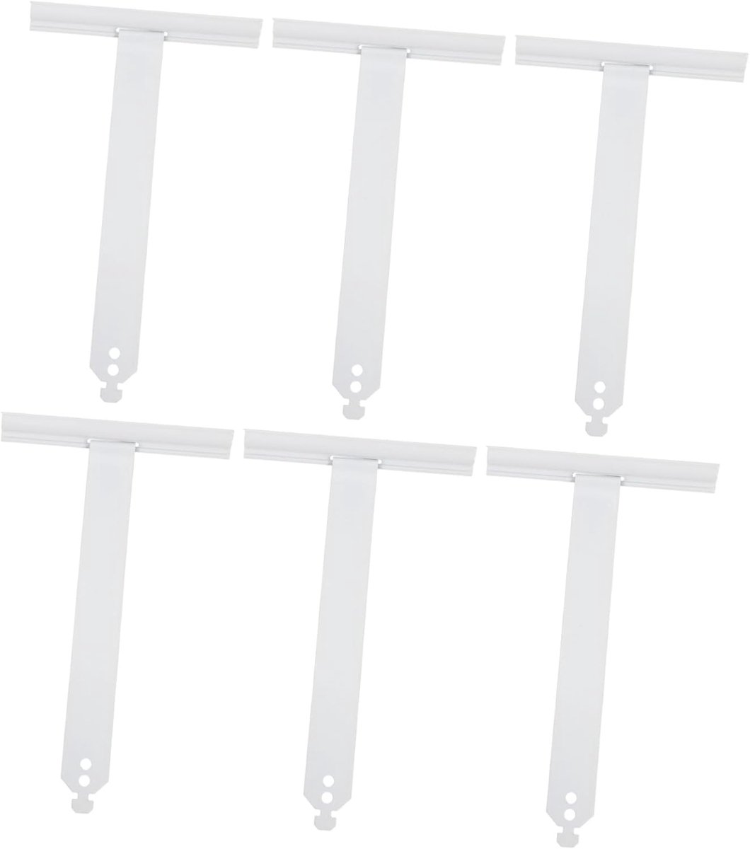 Universele Rolluikveer - Veer met Beugel - Raamdecoratie Reparatie - Veilige Zwaluwstaart - 6 Stuks - Wit