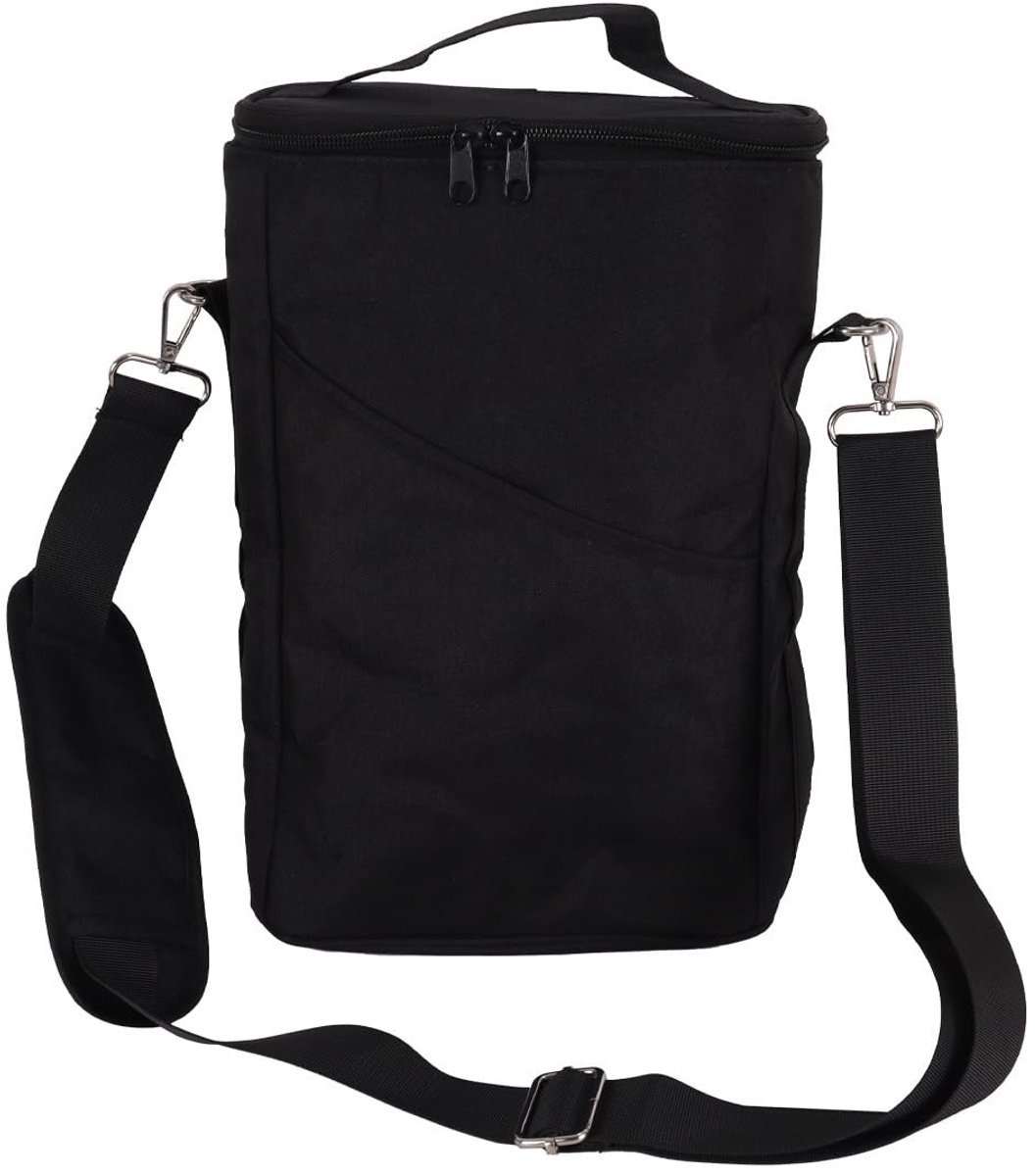 Dailygoods - Geïsoleerde koeltas, draagtas voor 2 flessen, draagbare draagtas met schouderband, champagnekoeler voor op reis, feest, Kerstmis