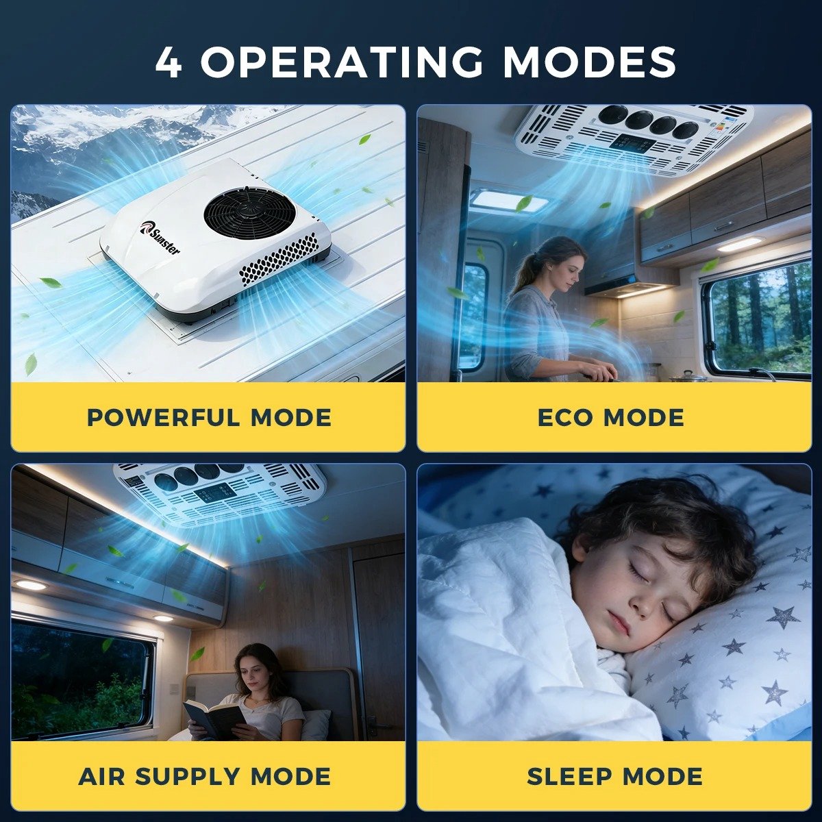 RenQiuShiXinSiTeQiChePeiJian 12V Dakairco Mobiele Airconditioner Snelle Koeling - afbeelding 3