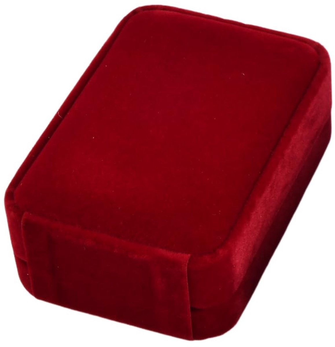 Dailygoods - Sieradengeschenkdoos, 7 x 10 x 4 cm, fluwelen sieradendoos, klein sieradendoosje, bordeauxrood, halsketting, hanger, armband, display voor bruiloft, verjaardag, Valentijnsdag